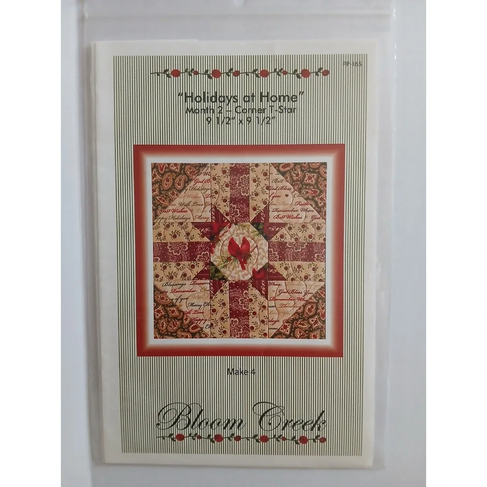 Bloom Creek -Holidays At Home. Month 4  frame Quilt Pattern & Counrt Fair Runner